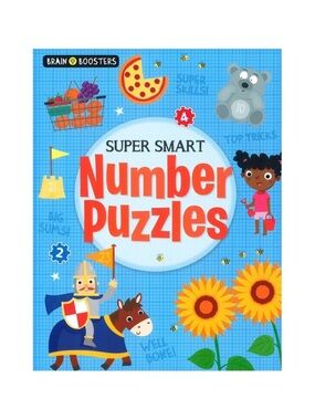 ☀️ 3 for $15 ☀️ NEW! Brain Boosters Super Smart Number Puzzles Book